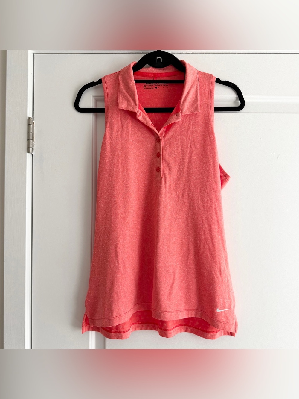Nike Golf Dri-Fit Peach Pink Collared Sleeveless Top